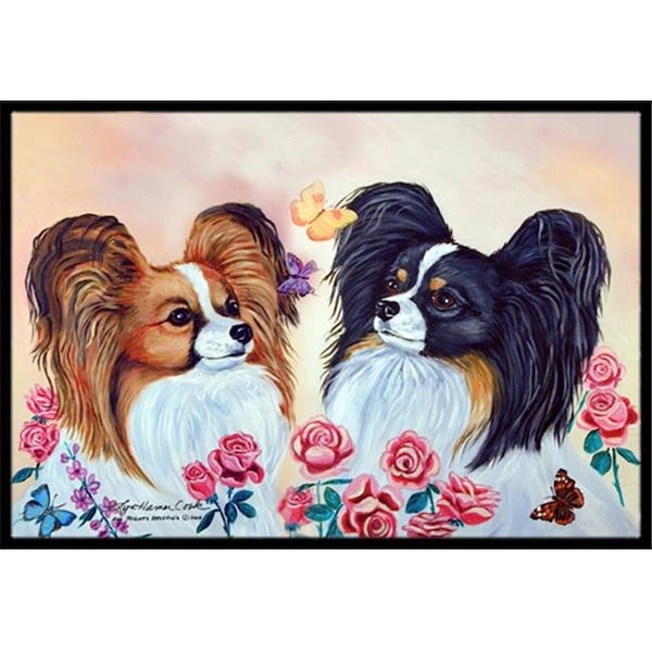 Carolines Treasures 7272MAT 18 x 27 in. Papillon Indoor Outdoor Mat 7272MAT - main